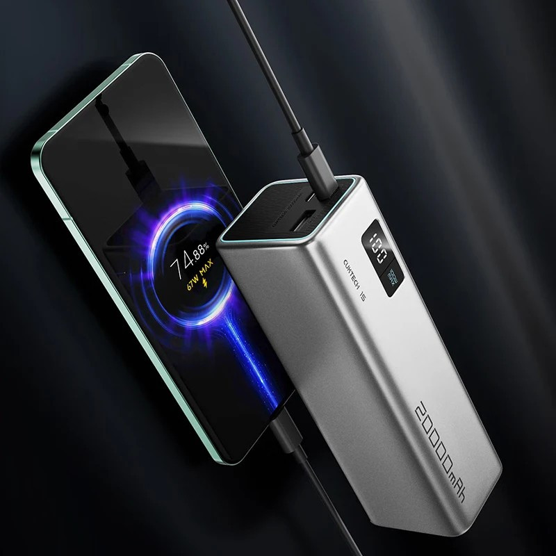 CUKTECH POWER BANK 15 SE 20000MAH 85W USB TYPE-C FAST CHARGING - Grey