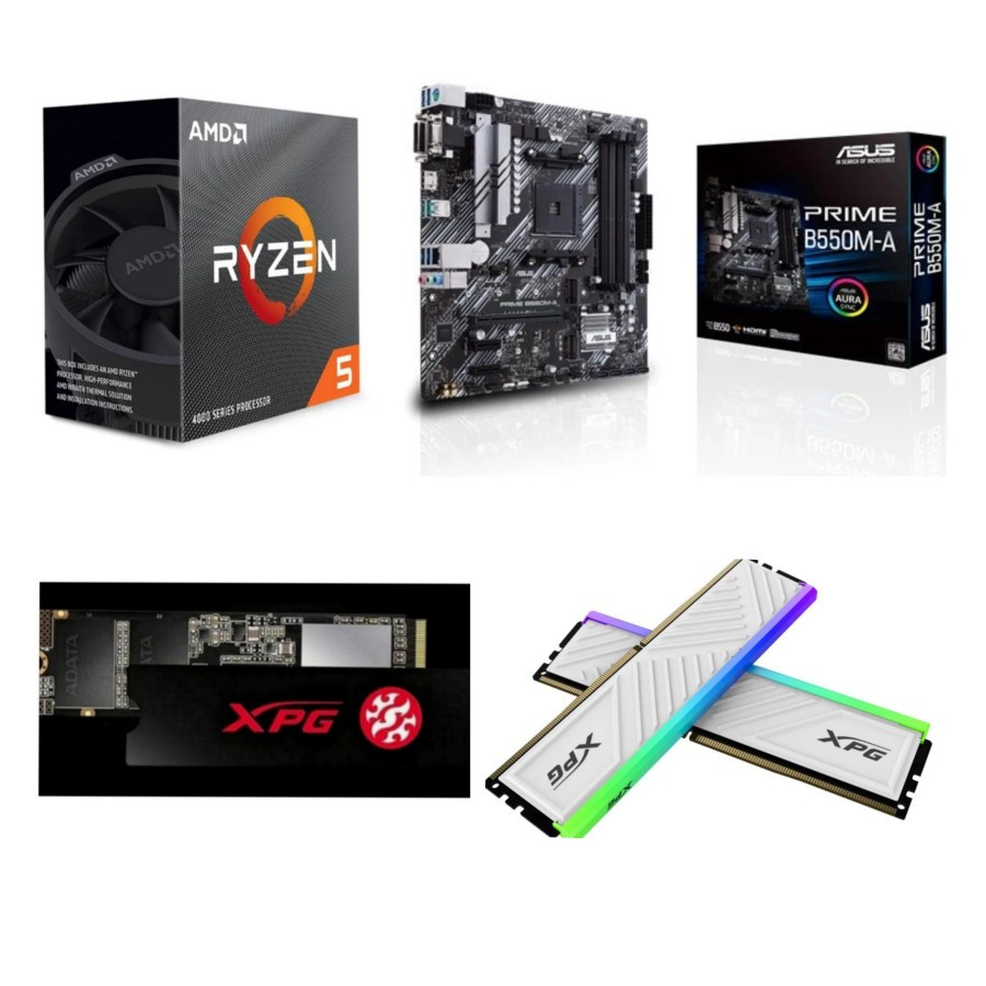 Processor Gaming AMD Ryzen  5 4500 Box DDR4 NVME B550 - 16gb