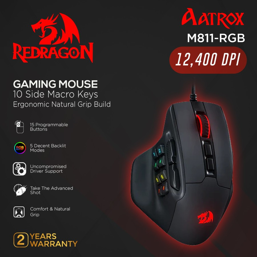 Redragon RGB Gaming Mouse Aatrox - M811-RGB - M811-RGB