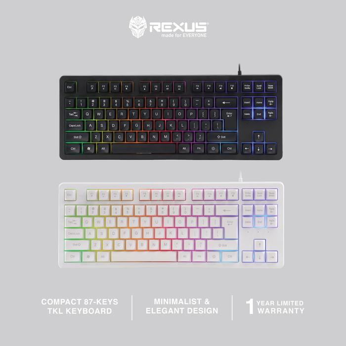Rexus Keyboard Fortress K9G - White and Black