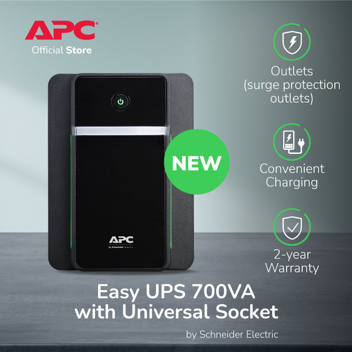 APC Easy UPS BVX 700VA 360W USB Charging BVX700LUI-MS