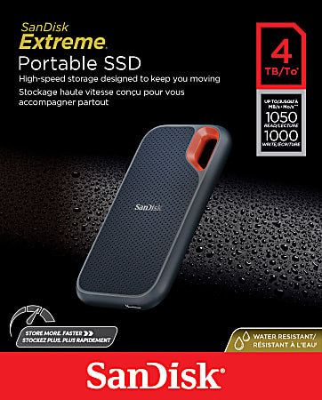 SanDisk Extreme Portable SSD - 4TB (Black)