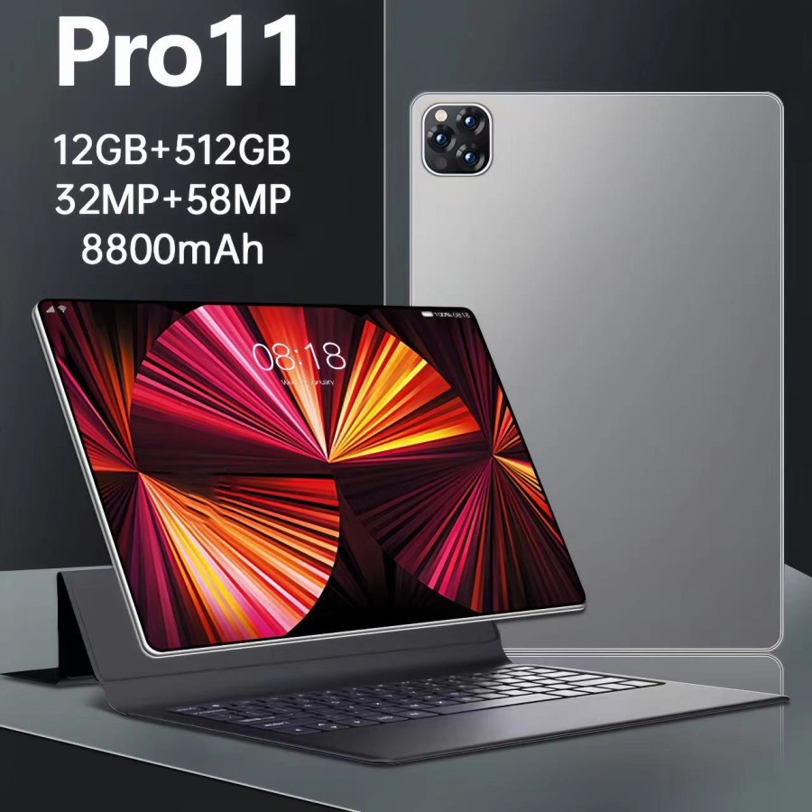 Samsung Tablet galaxy Pro 11 Android Baru PC pad murah writing tablet - Silver, 128GB