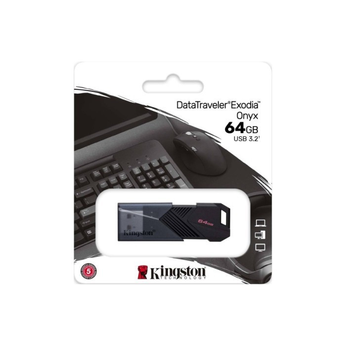 Flashdisk Kingston Data Traveler Exodia Onyx 64GB USB 3.2 Flash Drive