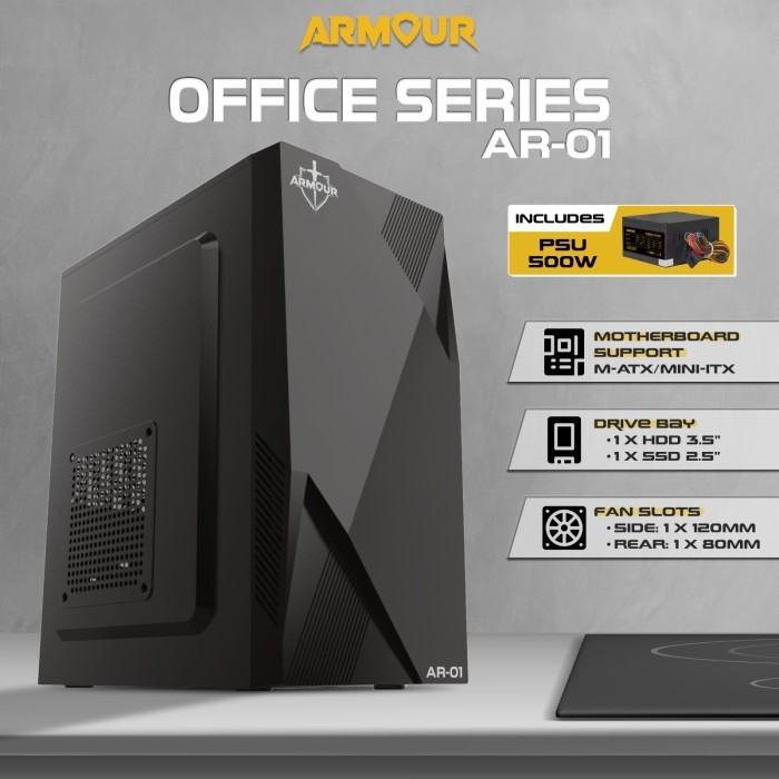 Armour Pc Cpu intel Core i7 3770 + ram 16Gb + HDD 1Tb + SSD- Vurrion Kr22, HDD 500GB