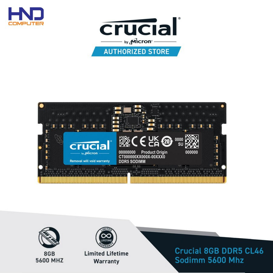 Crucial SODIMM DDR5 8GB 5600Mhz CL46