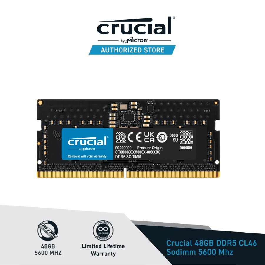 Crucial SODIMM DDR5  48GB 5600Mhz CL46 Memory Laptop