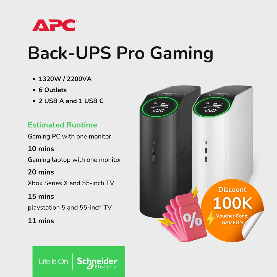 APC Back-UPS Pro Gaming Sinewave  BGM2200-MSX